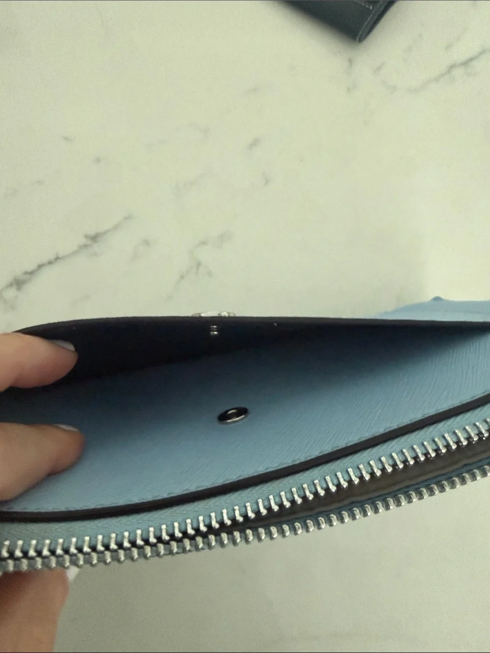 Michael Kors Light Blue Wristlet Clutch